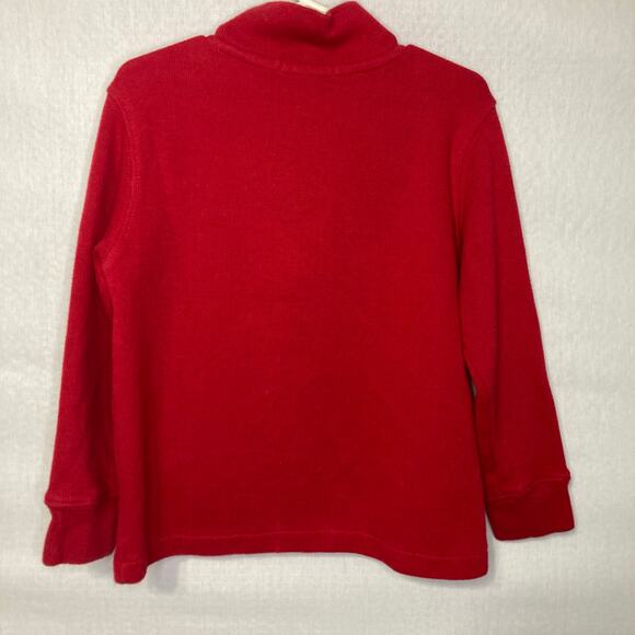 Polo Ralph Lauren 4/4T Red Quarter-Zip Pullover Sweater Boys Classic - Picture 2 of 4